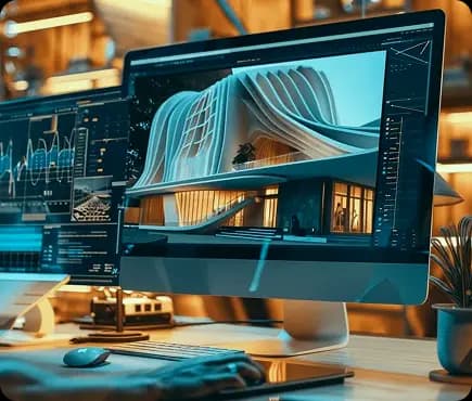 3D rendering of modern real estate interior