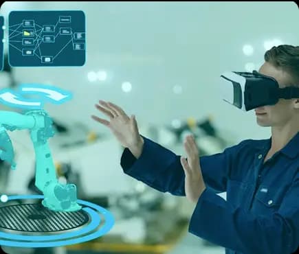 Employee undergoing VR training session