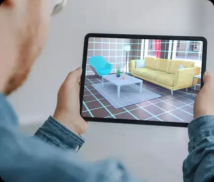 Smartphone showcasing WebAR retail experience